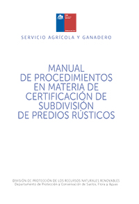 Manual Procedimientos Certificación de Subdivisión de Predios Rústicos portada